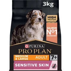Purina Pro Plan Sensitive Skin Medium and Large Senior 7+, Dry Dog food with Salmon