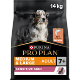 Purina Pro Plan Sensitive Skin Medium and Large Senior 7+, Dry Dog food with Salmon