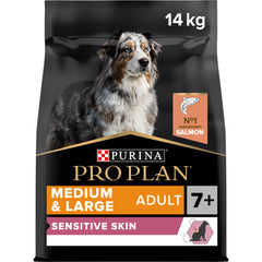 Purina Pro Plan Sensitive Skin Medium and Large Senior 7+, Dry Dog food with Salmon