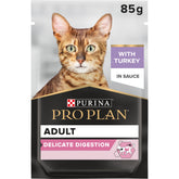Purina Pro Plan Delicate Wet Cat Food with Turkey Grilled in Gravy, 26 x 85g