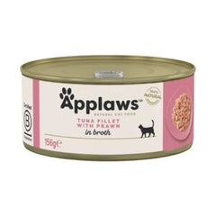 Applaws Tuna Fillet with Prawn in Broth Wet Cat Food Tin 156g