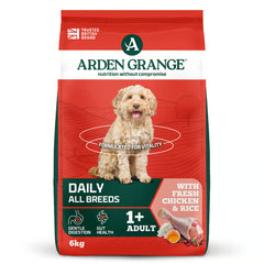 Arden Grange Daily All Breeds Adult Fresh Chicken & Rice Dry Dog Food 6kg
