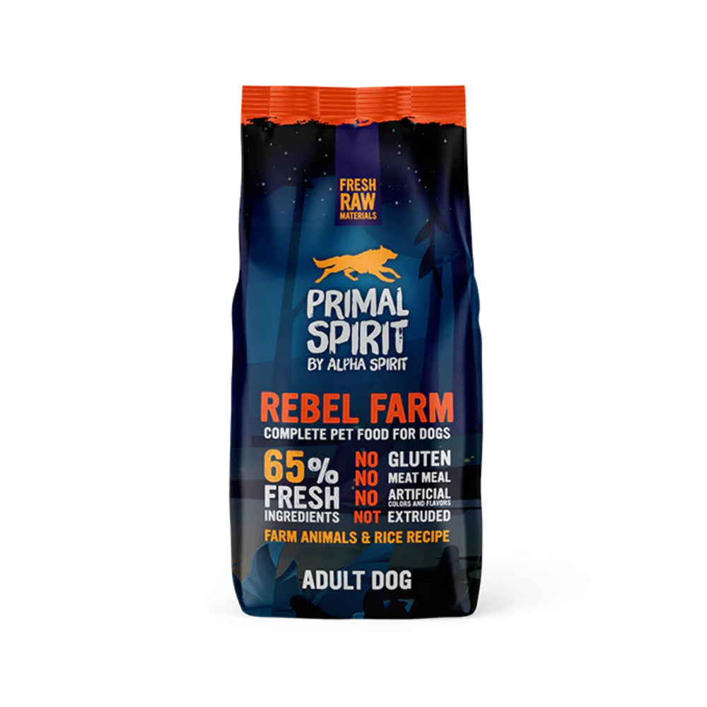 Alpha Spirit Primal 65% Rebel Farm Dog Food 12 kg