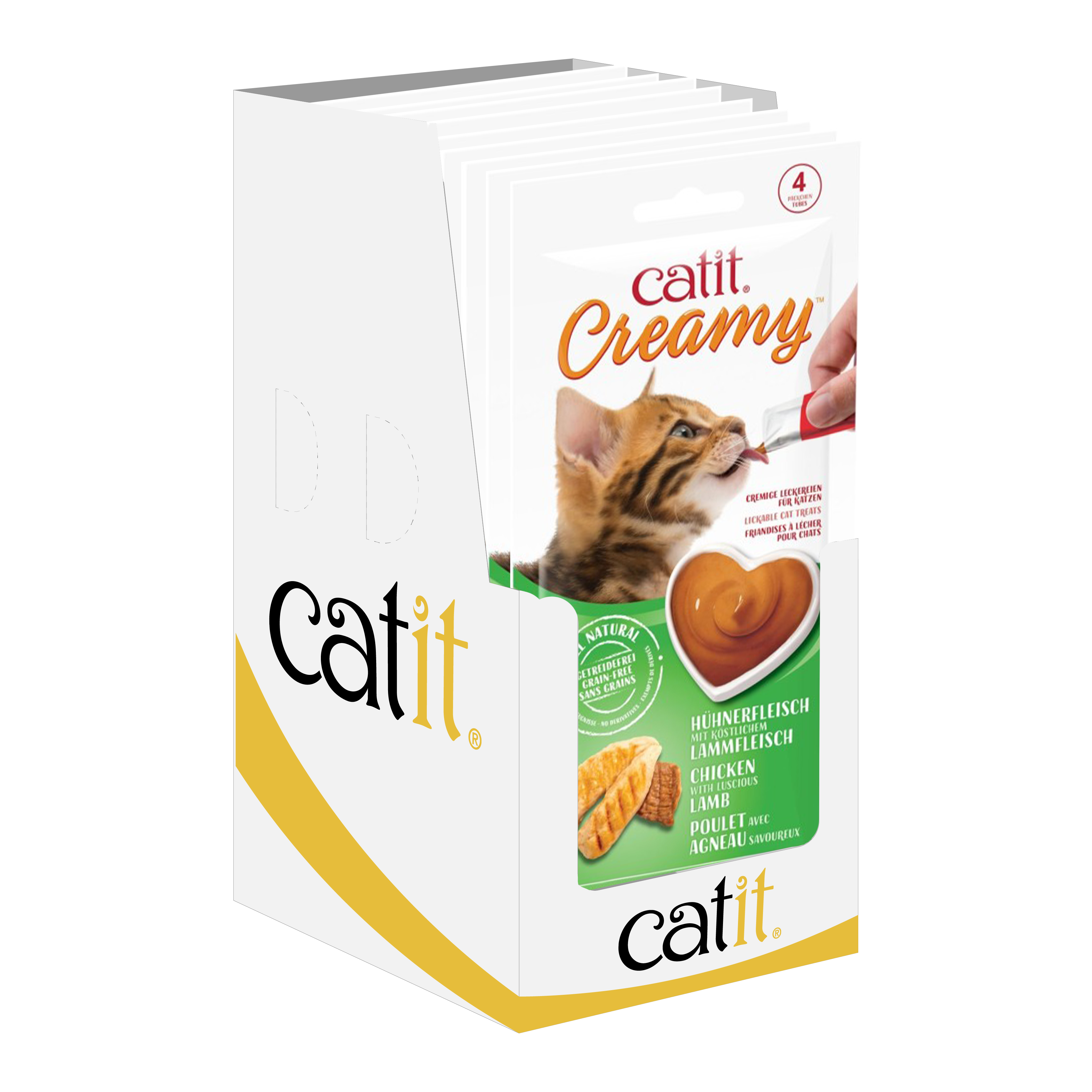 Catit Creamy Lickable Treats Chicken & Lamb 12pk/box