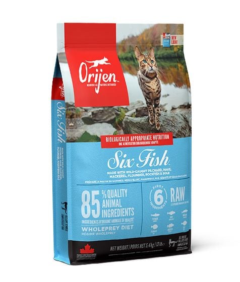 Orijen Six Fish Adult Dry Cat Food - 5.4KG