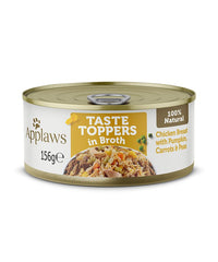 Applaws Taste Toppers in Broth Chicken with Vegetables Wet Dog Food Tin 156g