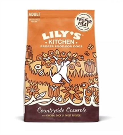 Lily's Kitchen Countryside Casserole with Chicken, Duck & Sweet Potatoes Adult Dry Dog Food - 2.5KG