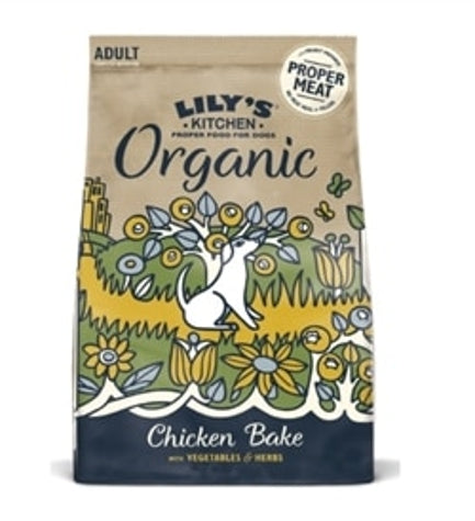 Lily's Kitchen Organic Chicken Bake with Vegetable & Herb Adult Dry Dog Food - 7KG