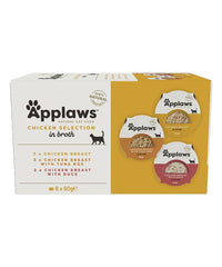 Applaws Chicken Selection in Broth Adult Wet Cat Food 8 x 60g Pot 60g