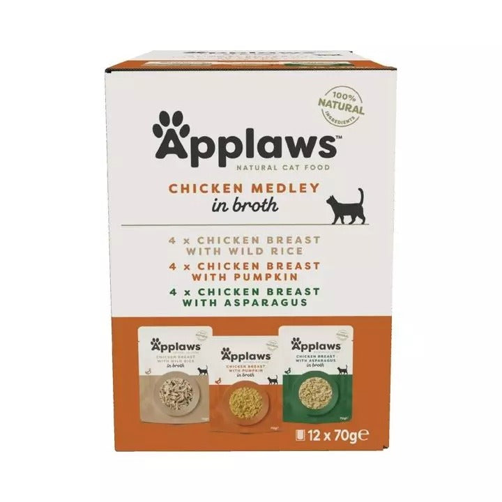 Applaws Chicken Multipack Adult Wet Cat Food 12 x 70g Pouch 70g