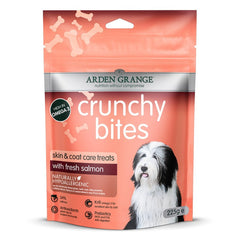 Arden Grange Crunchy Bites Salmon Skin & Coat Care Dog Treats 225g