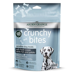 Arden Grange Crunchy Bites Fresh Ocean White Fish & Potato Sensitive Dog Treats 225g
