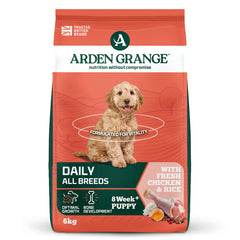 Arden Grange Daily All Breeds Puppy with Fresh Chicken & Rice Dry Dog Food 6kg