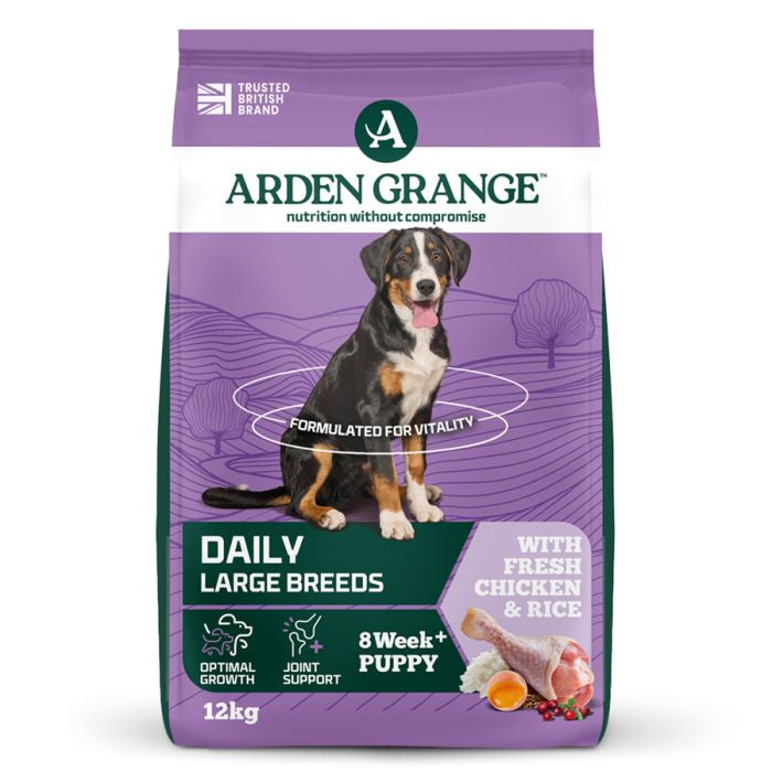 Arden Grange Daily Large Breeds Puppy with Fresh Chicken & Rice Dry Dog Food 12kg