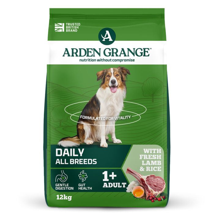 Arden Grange Daily All Breeds Adult Fresh Lamb & Rice Dry Dog Food 12kg