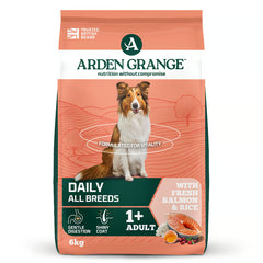 Arden Grange Daily All Breeds Adult Salmon & Rice Dry Dog Food 6kg
