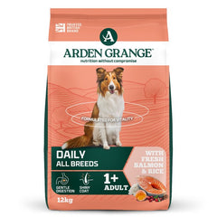 Arden Grange Daily All Breeds Adult Salmon & Rice Dry Dog Food 12kg