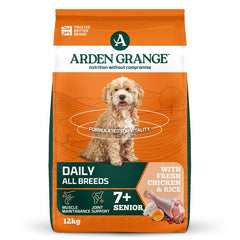 Arden Grange Daily All Breeds Senior with Fresh Chicken & Rice Dry Dog Food 12kg