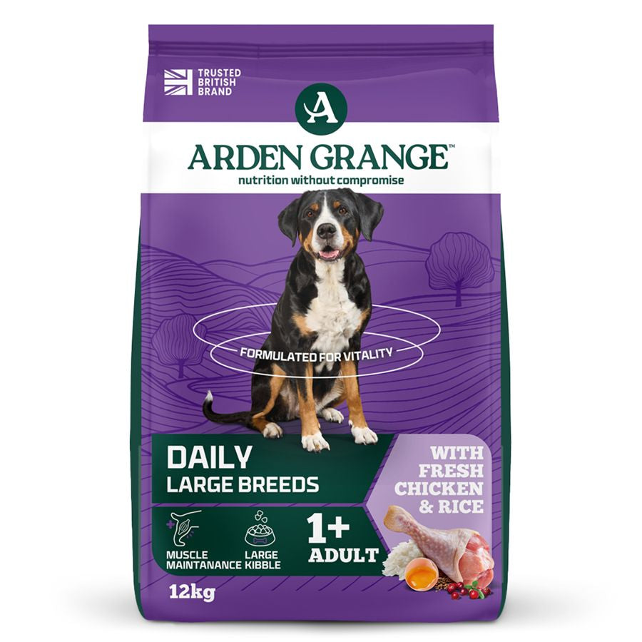 Arden Grange Daily Large Breeds Adult Fresh Chicken & Rice Dry Dog Food 12kg
