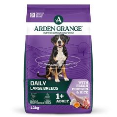 Arden Grange Daily Large Breeds Adult Fresh Chicken & Rice Dry Dog Food 12kg