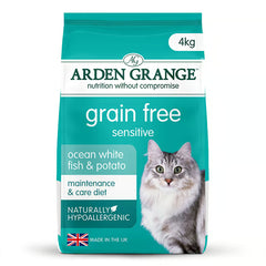 Arden Grange Grain Free Sensitive Adult Ocean White Fish & Potato Dry Cat Food 4kg