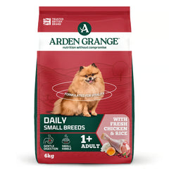 Arden Grange Daily Small Breeds Adult with Fresh Chicken & Rice Dry Dog Food 6kg
