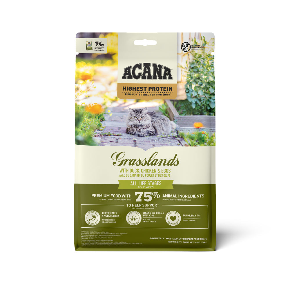 Acana Highest Protein Grassland Dry Cat Food - 1.8KG
