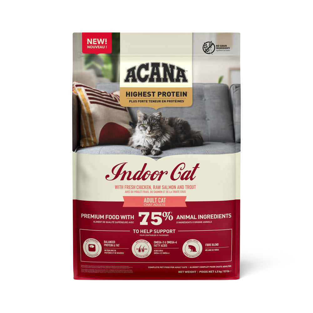 Acana Highest Protein Indoor Dry Cat Food - 4.5KG