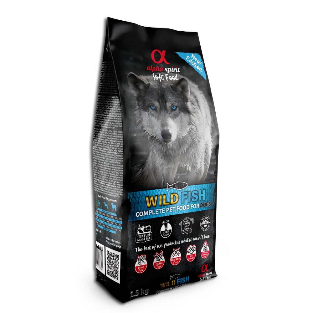Alpha Spirit Soft Food for Adult Dogs Wild Fish 1.5 kg