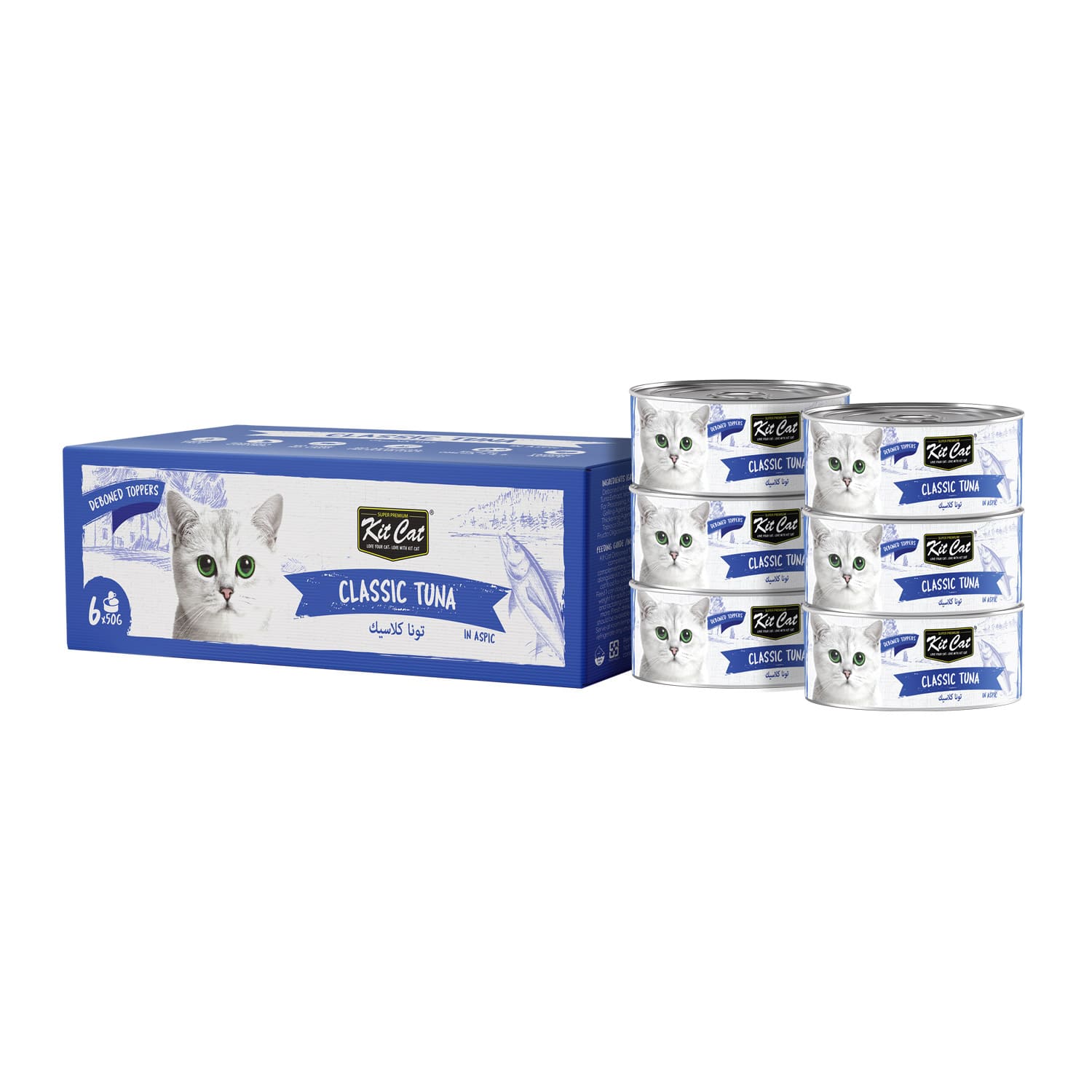 Kit Cat Deboned Classic Tuna Toppers 6x50g