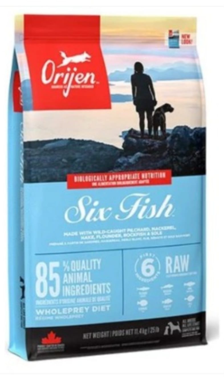 Orijen Six Fish Protein-Rich Adult Dog Dry Food - 11.4 kg