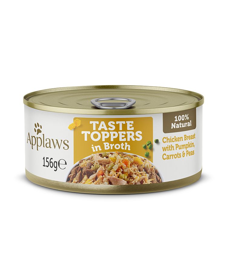 Applaws Taste Toppers in Broth Chicken with Vegetables Wet Dog Food Tin 156g