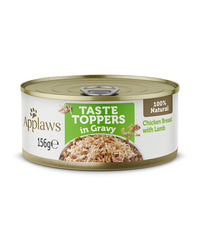 Applaws Taste Toppers in Gravy Chicken with Lamb Wet Dog Food Tin 156g