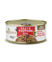 Applaws Taste Toppers Stew Beef with Vegetables Wet Dog Food Tin 156g